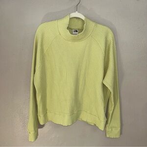 The North Face Light Green waffle Crew Neck Sweater